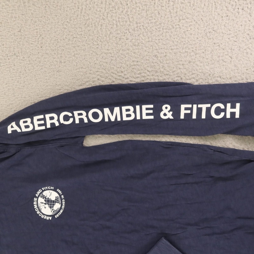 Abercrombie & Fitch Shirt Mens S Blue Cotton long sleeve graphic tee - Picture 5 of 10
